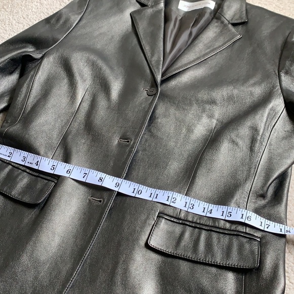 JONES NY leather metallic over black blazer. - Picture 11 of 12